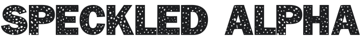 101! Speckled Alpha Font Preview
