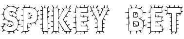 101! Spikey 'Bet Font Preview