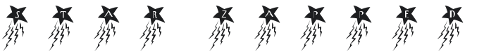 101! Star Zapped Font Preview