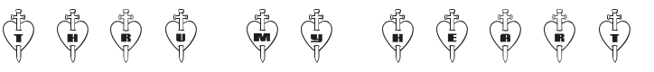 101! Thru My Heart Font Preview