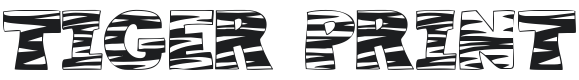 101! Tiger Print Font Preview