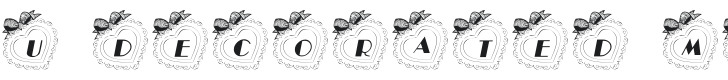 101! U Decorated My Heart Font Preview