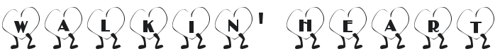 101! Walkin' Heart Font Preview