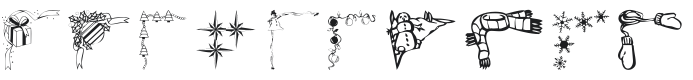 101! Xmas Cornerz Font Preview