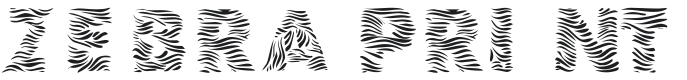 101! Zebra Print Font Preview