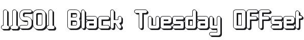 11S01 Black Tuesday Offset Font Preview