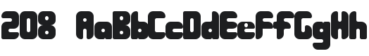 208 Font Preview