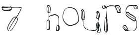 7 hours Font Preview