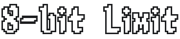 8-bit Limit O (BRK) Font Preview