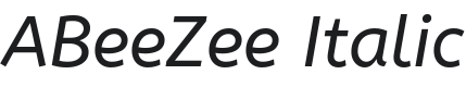 ABeeZee Italic Font Preview