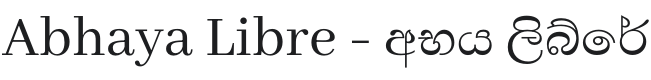 Abhaya Libre Font Preview