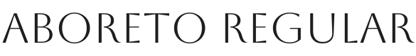 Aboreto Font Preview