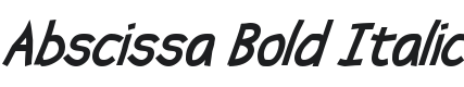 Abscissa Bold Italic Font Preview