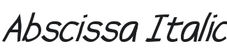 Abscissa Italic Font Preview
