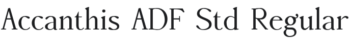 Accanthis ADF Std Font Preview