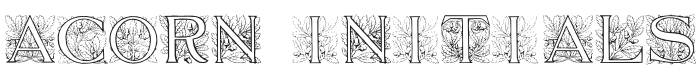 Acorn Initials Font Preview