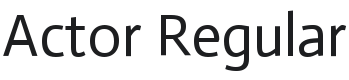 Actor Font Preview