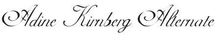 Adine Kirnberg Alternate Font Preview