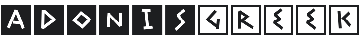 Adonis Greek Squares Font Preview
