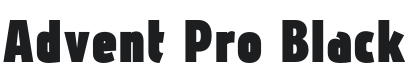 Advent Pro Black Font Preview