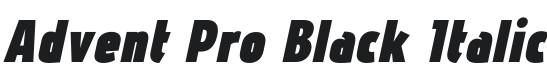 Advent Pro Black Italic Font Preview