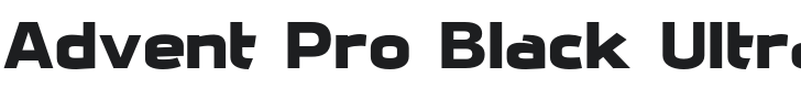 Advent Pro Black Ultra Expanded Font Preview