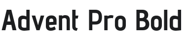 Advent Pro Bold Font Preview
