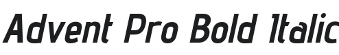 Advent Pro Bold Italic Font Preview