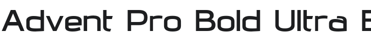 Advent Pro Bold Ultra Expanded Font Preview
