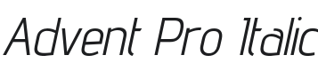 Advent Pro Italic Font Preview