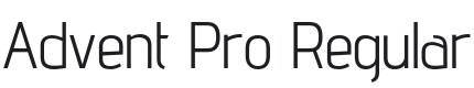 Advent Pro Font Preview