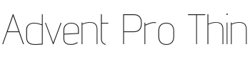 Advent Pro Thin Font Preview
