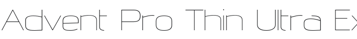 Advent Pro Thin Ultra Expanded Font Preview
