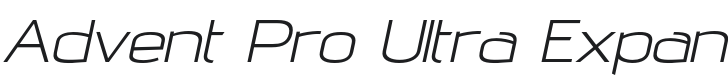 Advent Pro Ultra Expanded Italic Font Preview