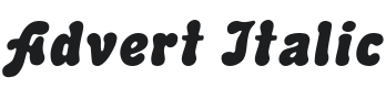 Advert Italic Font Preview