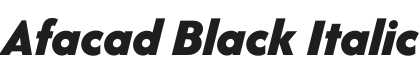 Afacad Black Italic Font Preview