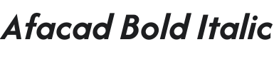 Afacad Bold Italic Font Preview