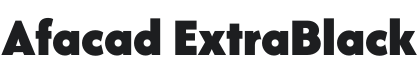 Afacad ExtraBlack Font Preview