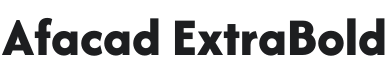 Afacad ExtraBold Font Preview