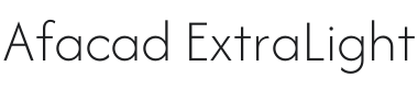 Afacad ExtraLight Font Preview