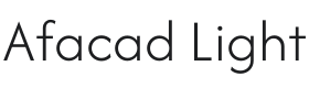 Afacad Light Font Preview