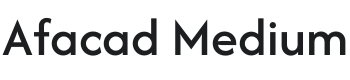 Afacad Medium Font Preview