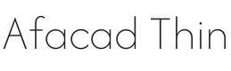 Afacad Thin Font Preview