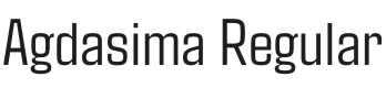 Agdasima Font Preview
