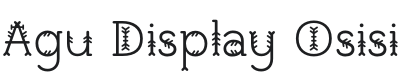Agu Display Osisi Font Preview