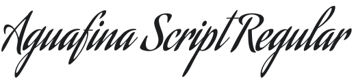 Aguafina Script Font Preview