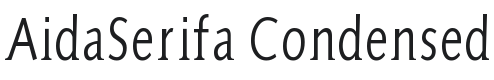 AidaSerifa-Condensed Font Preview