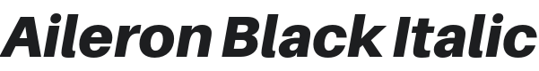 Aileron Black Italic Font Preview