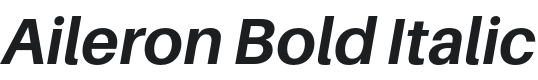 Aileron Bold Italic Font Preview