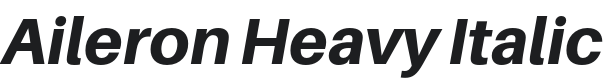 Aileron Heavy Italic Font Preview